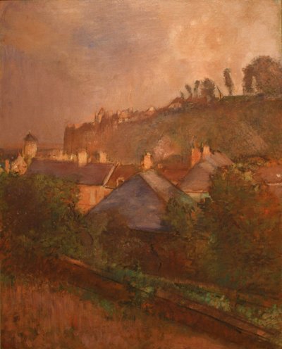 Houses at the Foot of a Cliff by Edgar Degas